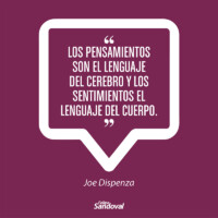 "Los pensamientos son el lenguaje del cerebro y los sentimientos el lenguaje del cuerpo" - Joe Dispenza