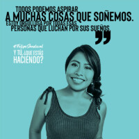 "Todos podemos aspirar a muchas cosas que soñemos. Estoy orgullosa por todas esas personas que luchan por sus sueños"